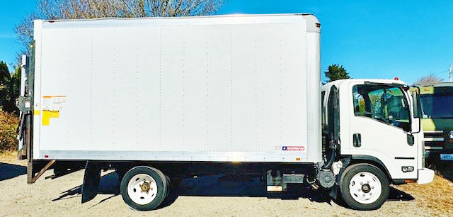 2014 ISUZU NPR HD VAN BODY w/ALUM GATE