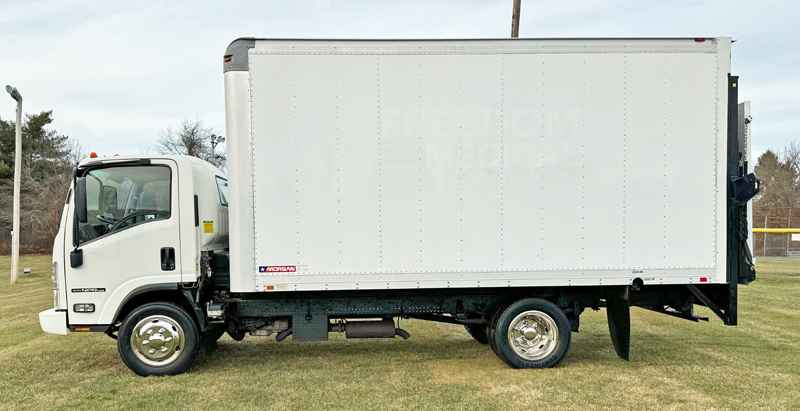 2014 ISUZU NPR HD VAN BODY w/ALUM GATE