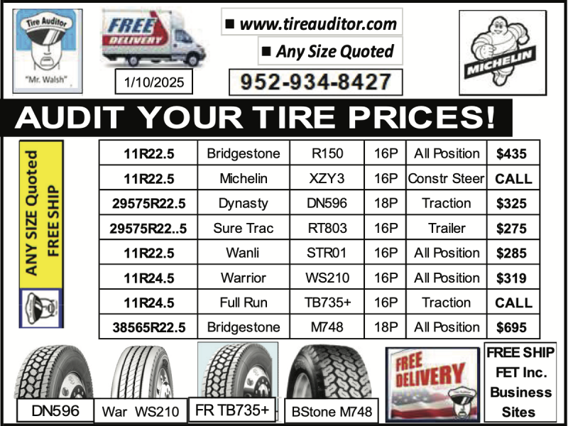 AUDIT YOUR TIRE PRICES!