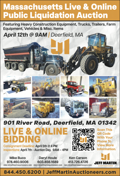 AUCTION: April 12th @ 9AM | Deerfield, MA